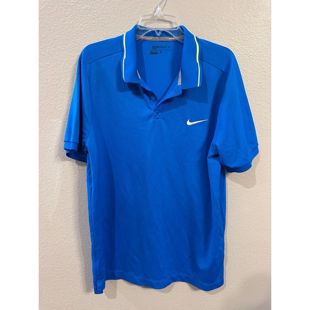 Nike Golf Sport Dri-FIT Polo Shirt Athletic Fit Blue XL‎